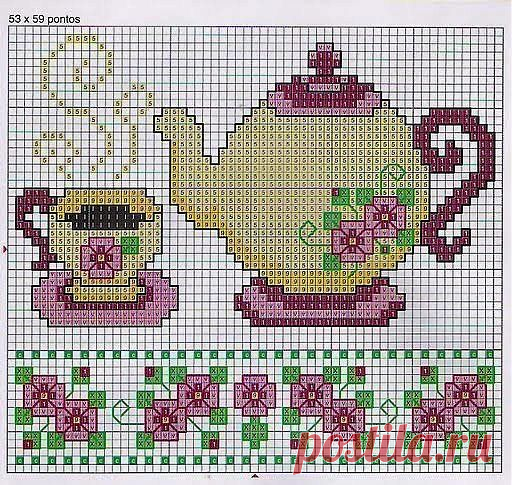 teapot and teacup | NEEDLEWORK