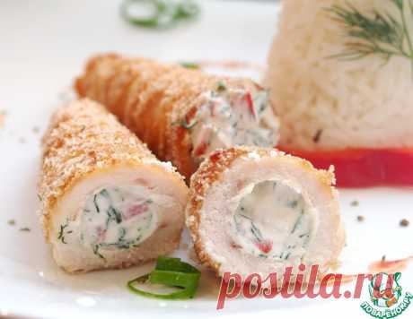Куриные трубочки с начинкой и рисом – кулинарный рецепт