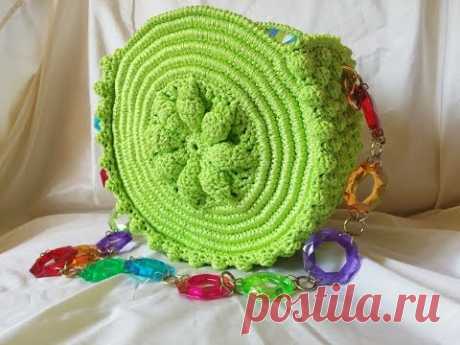 Crazy bag round- Crochet