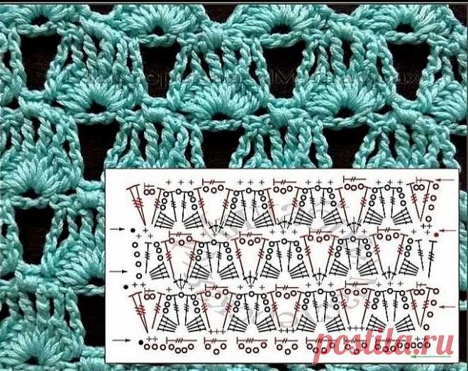 12 узоров, которые пригодятся для вязания летних изделий. Незамыленные ажурные узоры крючком со схемами. | Вяжем вместе с Людмилой | Дзен
