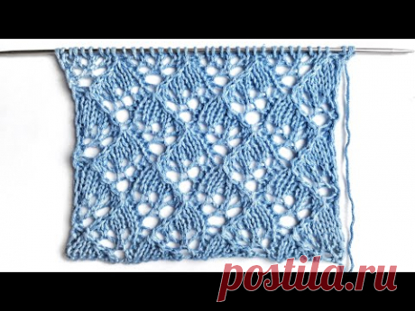 Ажурная паутинка спицами для вязания палантинов, косынок, шалей