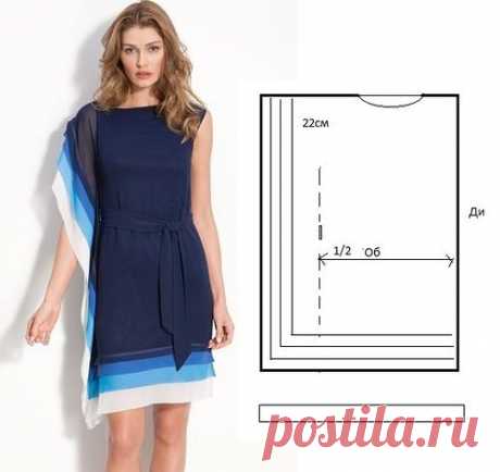 Эффектные блузоны и платья из одного полотна! Простые выкройки.
