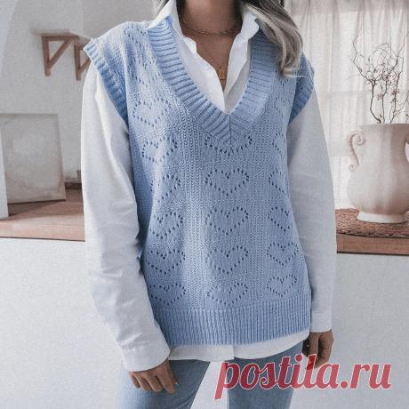 7 безрукавок спицами, которые можно связать самостоятельно. Идеи для весеннего сезона | Вяжем вместе! | Дзен