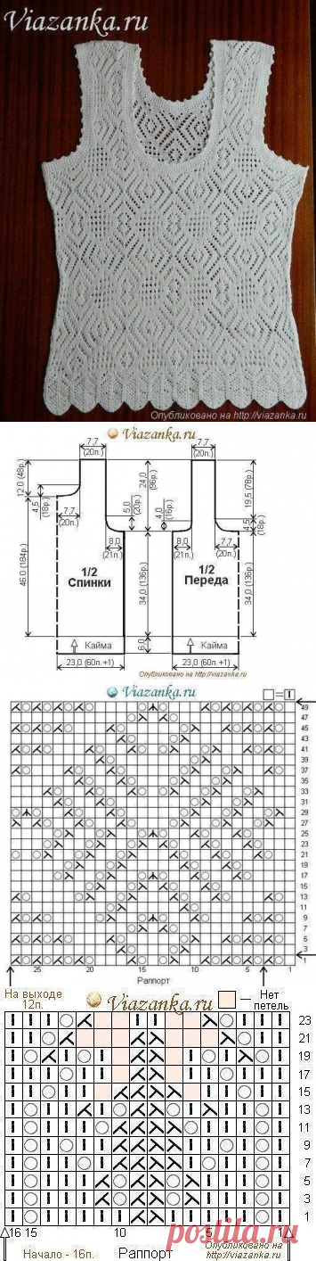 Невероятно красивый топ спицами — Сделай сам, идеи для творчества - DIY Ideas