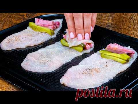 Получаются точно как в РЕСТОРАНЕ - ароматные и сочные КУРИНЫЕ мини-РУЛЕТИКИ
