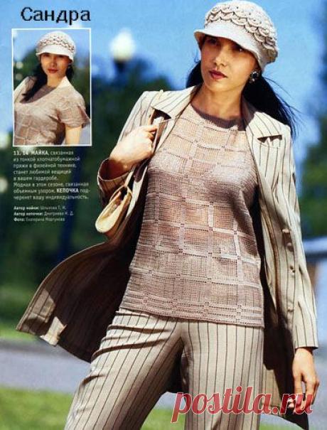 Майка в филейной технике крючком / sovetoskop.ru