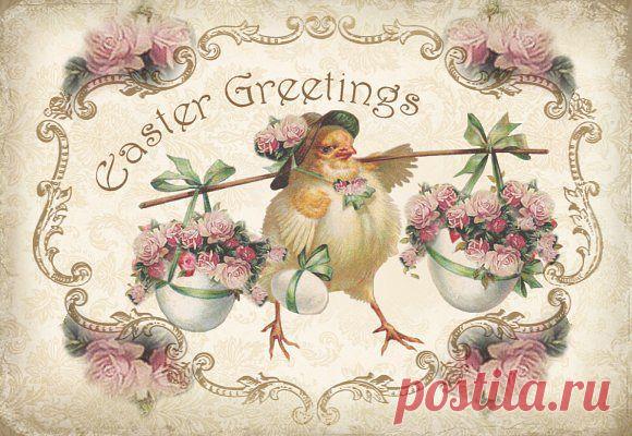 Пасхальные картинки для скрапбукинга и декупажа.