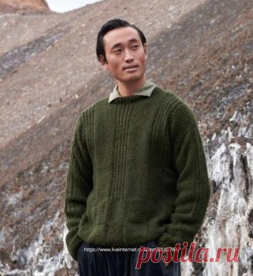 Мужской пуловер из Light Alpaca Merino