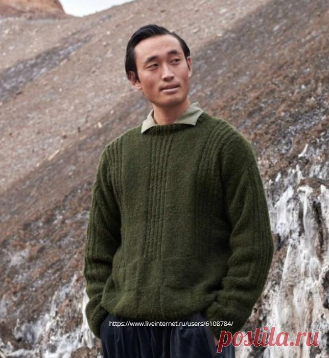 Мужской пуловер из Light Alpaca Merino