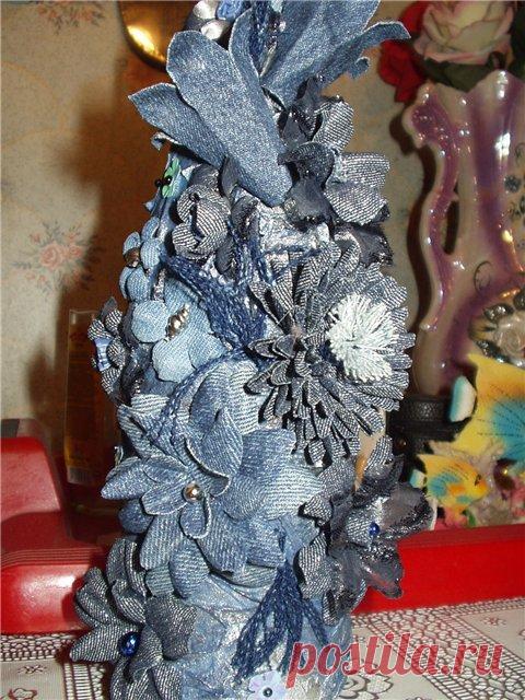 .Цветы из джинсы. Идеи
