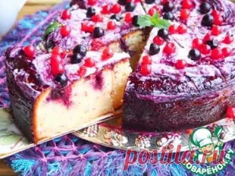 Кекс на ряженке со смородиновым сиропом - кулинарный рецепт