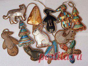 Винтажные бумажные игрушки к Новому году - Ярмарка Мастеров - ручная работа, handmade