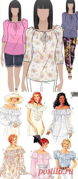 Основа для блузы-»крестьянки» за 30 минут. | Сделано Вручную