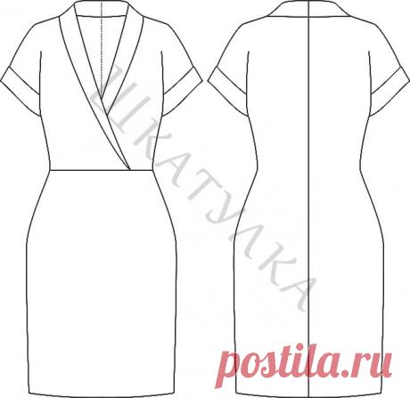 Выкройка трикотажного платья WD240120 | Шкатулка