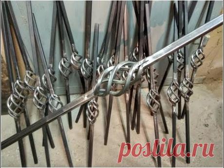 Холодная ковка. Делаю много балясин.