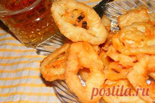 Кальмары в пивном кляре |