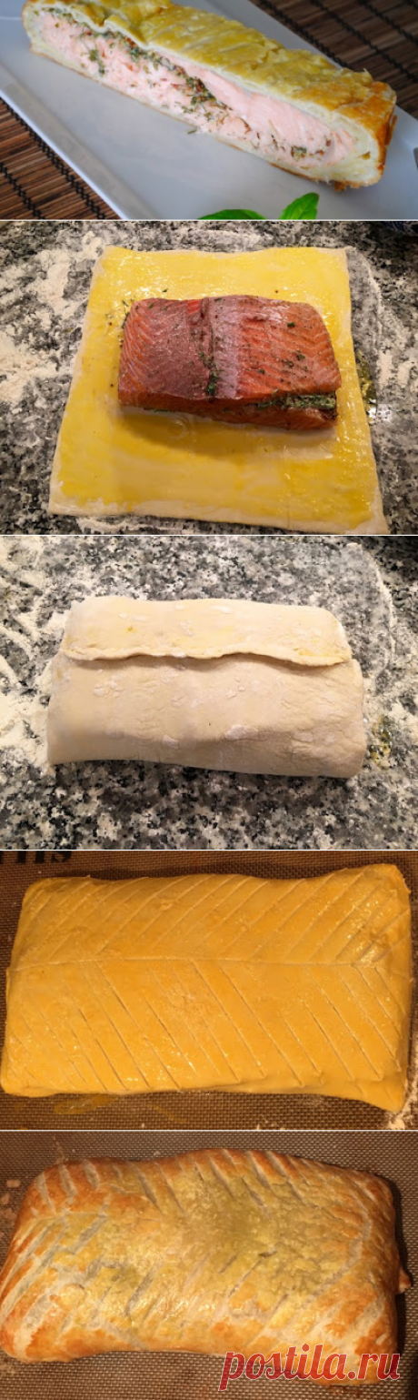 Невыразимая легкость кулинарного бытия...: Семга в слоеном тесте