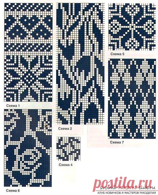 Техника вязания двухсторонних жаккардовых узоров спицами по схемам бесплатно, с описанием и фото для начинающих | svoimi-rukami-club.ru