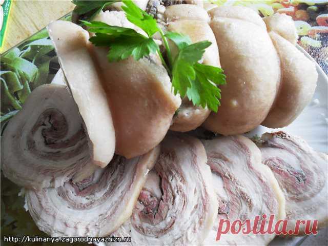 Рулет из свиной брюшины (подчеревка, пашины)