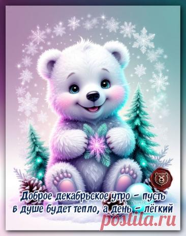 скачать открытку с добрым зимним декабрьским утром