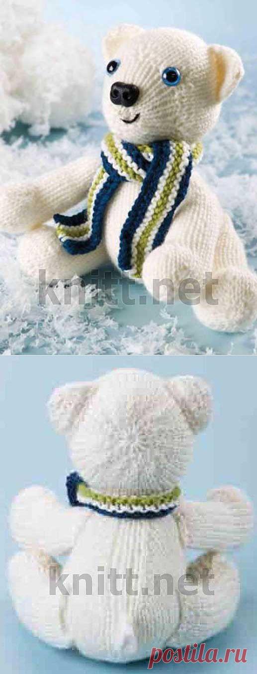 Вязаный спицами полярный мишка | knitt.net | Все о вязании