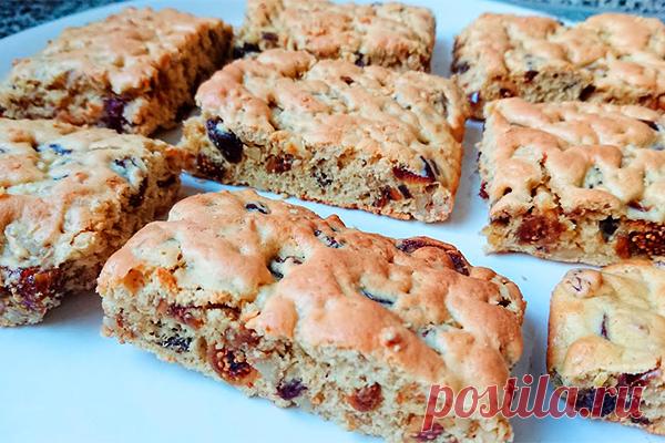 Вкусное и полезное печенье, которое готовится за 5 минут с орехами, изюмом и другими сухофруктами - Леди Зефирка