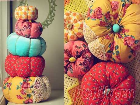 Удивительная подушка-тыква: подробный курс для творчества своими руками