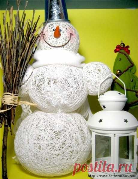 Новогодняя красота из ничего! (шары, цветы и снеговики) » Женский Мир