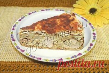 пирог из лаваша с курицей в сметанном соусе. Рецепт приготовления
