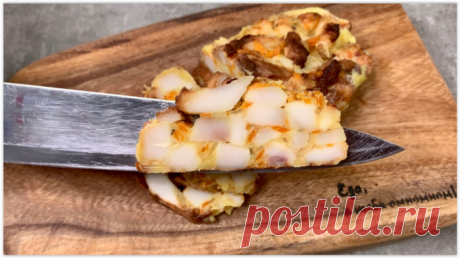 Из дешевого сала и обрезков готовлю вкуснейшую и красивейшую закуску, которую можно и на праздничный стол подать!