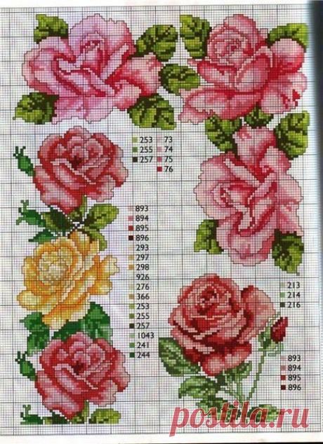 В копилку вышивальщицам - цветы! Много цветов :) / Необычные поделки