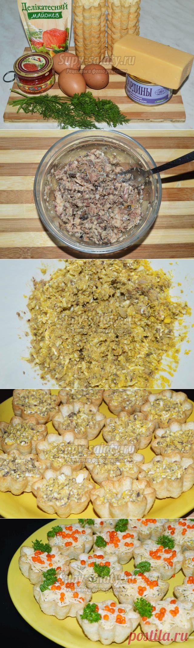 Корзинки с рыбным салатом. Рецепт с пошаговыми фото