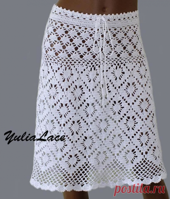 Ажурная юбка крючком