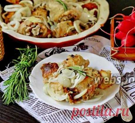 Курица запечённая с хлебом