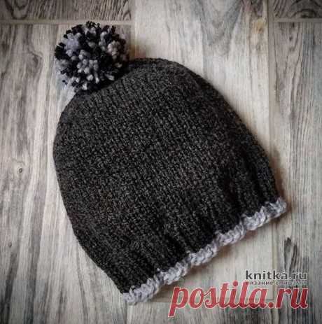 Мужская шапка на круговых спицах. Работа essa.handmade, Вязание для мужчин