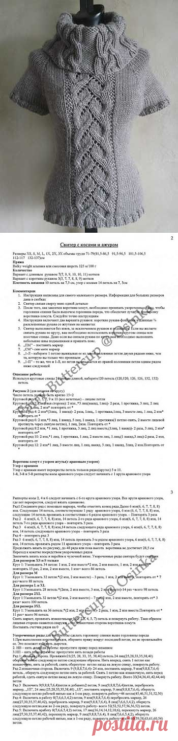 Вязаный жилет спицами.