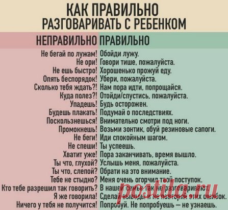 КАК ПРАВИЛЬНО РАЗГОВАРИВАТЬ С РЕБЁНКОМ