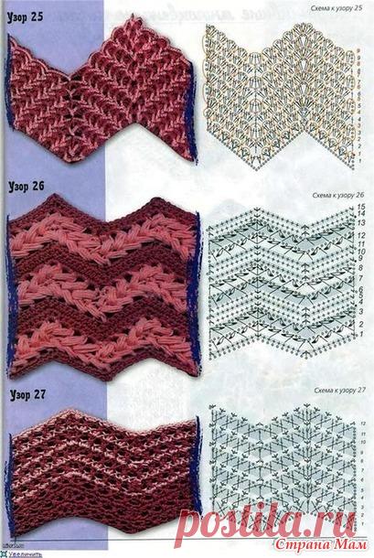 Зиг-заг крючком, модели и схемы - Страна Мам