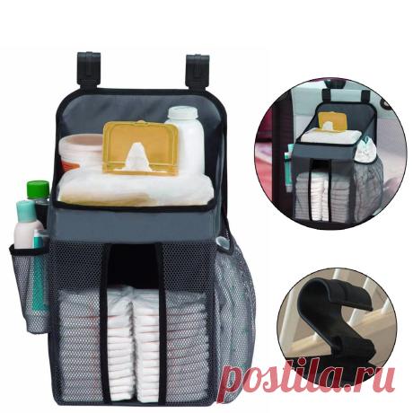 Baby crib hanging bag nappy storage bag waterproof diaper organizer breathable durable mummy bag home travel Sale - Banggood.com