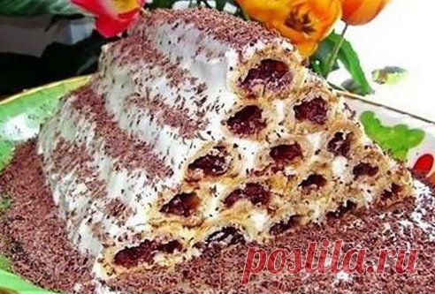 Вишневый торт "МОНАСТЫРСКАЯ ИЗБА"- Быстро, легко и ОЧЕНЬ вкусно!  совсем простой. !! Более подробно о рецепте можете узнать в нашем источникe:  ➨ http://vkusno-ru.blogspot.com/2014/03/blog-post_8555.html Рекомендуем посмотреть!!! Дорогие кулинары! Чтобы не потерять рецепт, жмите Класс!, а потом "поделиться". Рецепт будет у вас в заметки !