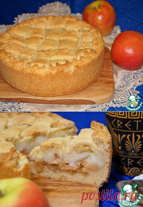 Яблочный пирог с заварным кремом – кулинарный рецепт