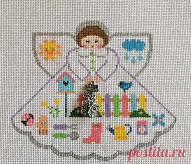 Handpainted Needlepoint Canvas Angel Painted Pony Happy Garden Charm PP996KD • $62.99 HANDPAINTED NEEDLEPOINT CANVAS Angel Painted Pony Happy Garden Charm PP996KD - $62.99. Retail $70+ elsewhere!New hand painted needlepoint canvasHappy Gardener Angel / Spring, # PP-996KD, charm attached Designer: Painted PonyMeasures: approx. 9.5