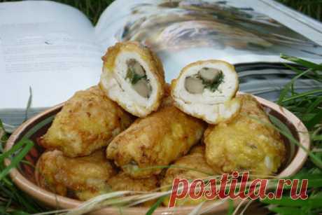 Куриные рулетики с грибами