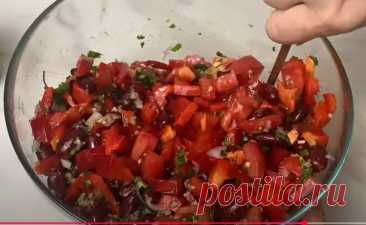вкусный и красивый салат за минуты! Беру банку фасоли