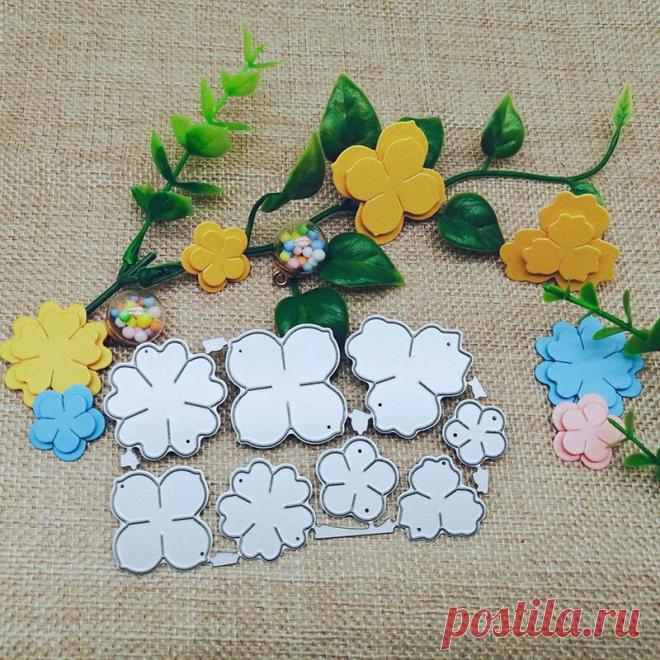 Штамп для резки металла, 8 шт., цветок, пружинный лист, трафарет, скрап-букинг, фотоальбом, картонная бумага, тиснение, рукоделие, «сделай сам», 123*60 мм | Дом и сад | АлиЭкспресс