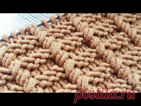 Искали выразительную фактурную геометрю? 🙋‍♀️ узор спицами💃 knitting pattern. - YouTube