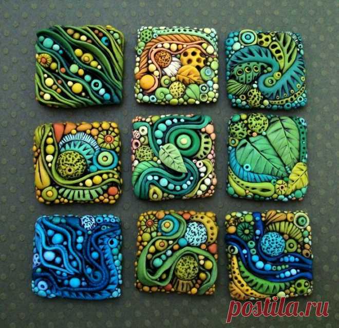 (93) Colorful Textured Tiny Tiles Clay abstract | Inspiration - Abstract Art