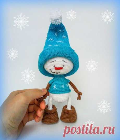 Снеговичок с полным описанием
#вязаные_игрушки #занитками #снеговик