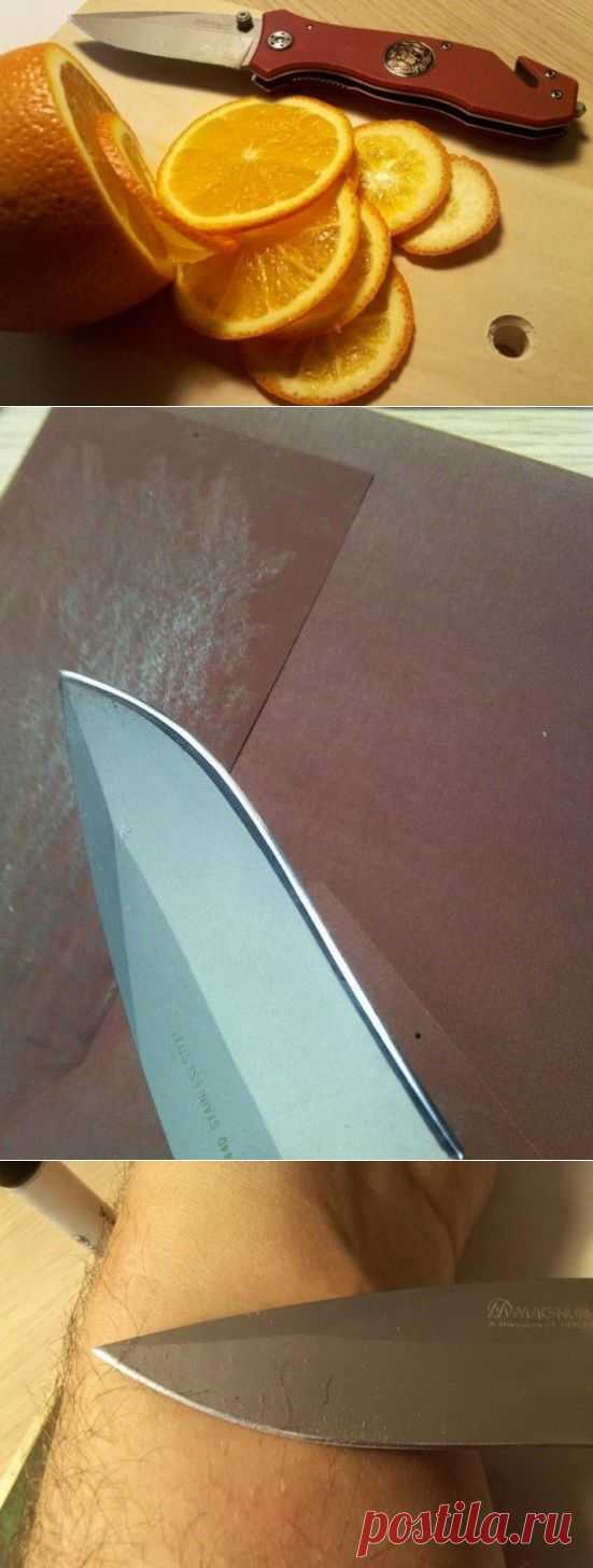 Заточка ножа до состояния бритвы