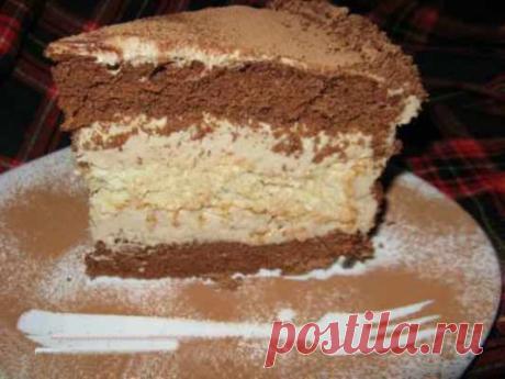 Торт шоколадно-кунжутный с кремом из халвы — Домашняя кулинария